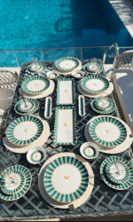 38 Parça Green Candy Kahvaltı Pasta ve Servis Takımı **PORSELEN SERİ🌟