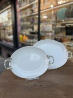 2 Boy Porselen Sunumluk * GÜMÜŞ - Görsel 3