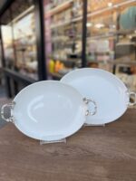 2 Boy Porselen Sunumluk * GÜMÜŞ - Görsel 4