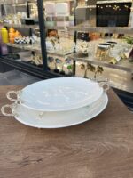 2 Boy Porselen Sunumluk * GÜMÜŞ - Görsel 2