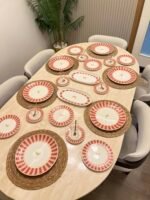 38 Parça Pink Candy Kahvaltı Pasta ve Servis Takımı **PORSELEN SERİ🌟