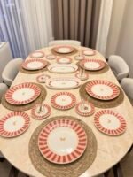 38 Parça Pink Candy Kahvaltı Pasta ve Servis Takımı **PORSELEN SERİ🌟 - Görsel 2