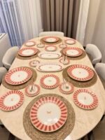 38 Parça Pink Candy Kahvaltı Pasta ve Servis Takımı **PORSELEN SERİ🌟 - Görsel 4