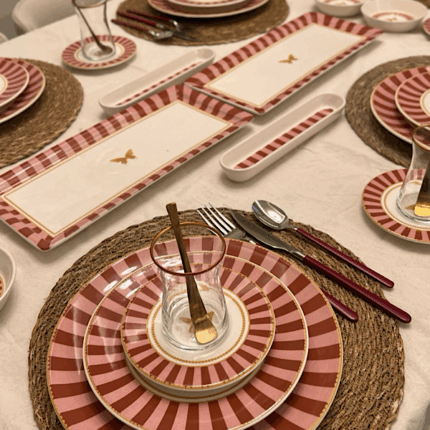 38 Parça Pink Candy Kahvaltı Pasta ve Servis Takımı **PORSELEN SERİ🌟