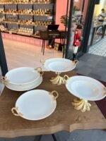 5 PARÇA YUVARLAK PORSELEN SUNUM SETİ 
3+2 Seri  ** GOLD - Görsel 2