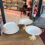 5 PARÇA YUVARLAK PORSELEN SUNUM SETİ 
3+2 Seri  ** GOLD