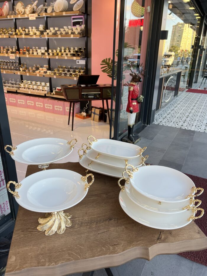 8 PARÇA PORSELEN TAM SET SUNUM SETİ
3+3+2 Seri  ** GOLD - Görsel 2