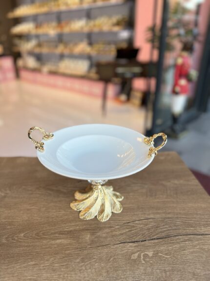 25 cm
Zamak AYAKLI Yuvarlak Porselen Salata Kasesi