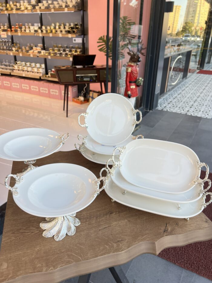 8 PARÇA PORSELEN TAM SET SUNUM SETİ
3+3+2 Seri  ** Gümüş - Görsel 3