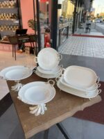 8 PARÇA PORSELEN TAM SET SUNUM SETİ
3+3+2 Seri  ** Gümüş