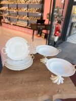 5 PARÇA YUVARLAK PORSELEN SUNUM SETİ 
3+2 Seri  ** Gümüş - Görsel 3