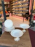 5 PARÇA YUVARLAK PORSELEN SUNUM SETİ 
3+2 Seri  ** Gümüş - Görsel 2