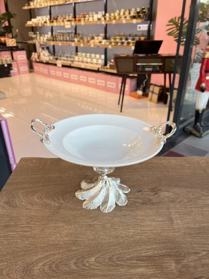 25 cm
Zamak AYAKLI Yuvarlak Porselen Salata Kasesi ** Gümüş
