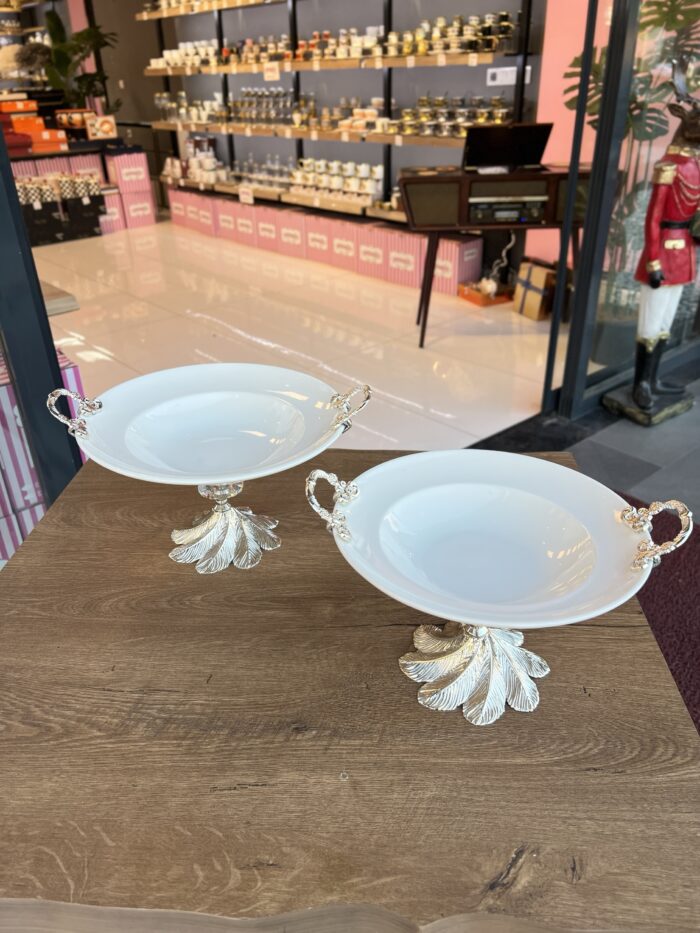 2’Li Zamak Ayaklı Salata Kasesi**GÜMÜŞ - Görsel 2