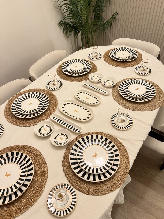 38 Parça Black Candy Kahvaltı Pasta ve Servis Takımı **PORSELEN SERİ🌟 - Görsel 4