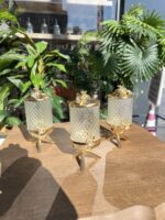 3’Lü Japon Gülü Kavanoz Gold **Brena