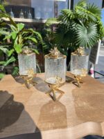 3’Lü Japon Gülü Kavanoz Gold