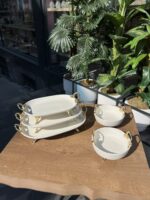 5 PARÇA  PORSELEN SUNUMLUK- - Görsel 2