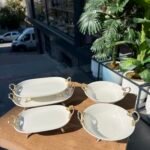 5 PARÇA  PORSELEN SUNUMLUK