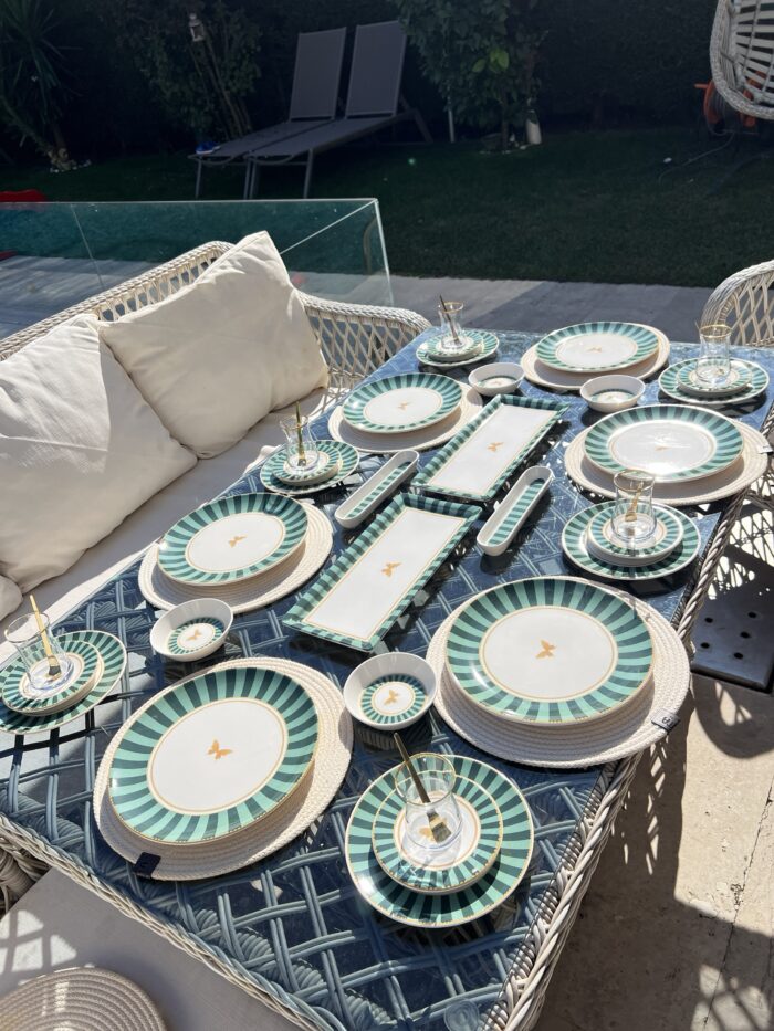 38 Parça Green Candy Kahvaltı Pasta ve Servis Takımı **PORSELEN SERİ🌟 - Görsel 5