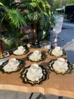 18 Parça FİNCAN + TEPSİ + PEÇETE KOMBİNİ