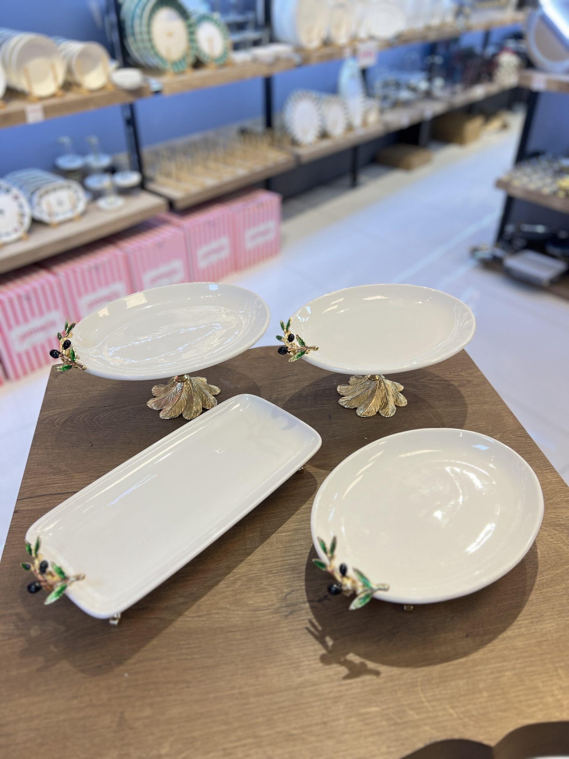 img_9759 4 PARÇA ZEYTİN DETAY PORSELEN SUNUMLUK - Görsel 1