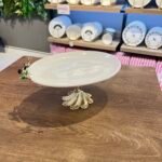 25 CM  ZEYTİN DETAY ZAMAK AYAKLI  PORSELEN SUNUMLUK