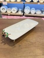 4 PARÇA ZEYTİN DETAY  PORSELEN SUNUMLUK - Görsel 2