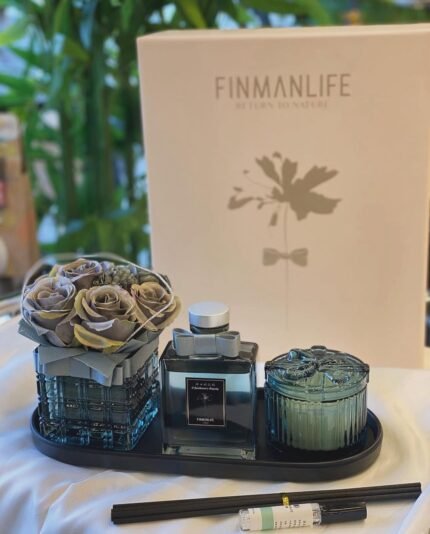 4 PARÇA ÇİÇEKLİ KOKU VE MUM SETİ***