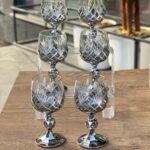 6 Kişilik BOHEMİA Kesme DetayKahve Yanı Bardağı **TOMBUL GÜMÜŞ 006