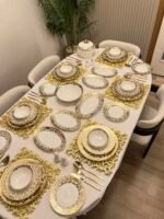 60 PARÇA KÖSEM SULTAN LUXURY 
PORSELEN YEMEK TAKIMI **12 KİŞİLİK - Görsel 5