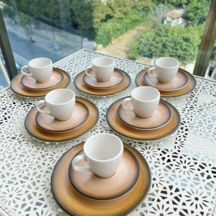 6 Kişilik Aura Türk Kahvesi Fincanı