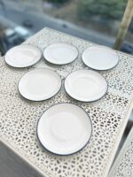 6 Adet Stayl Pasta Tabağı ( mavi detay)