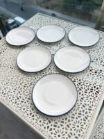 6 Adet Stayl Pasta Tabağı ( mavi detay) - Görsel 4