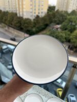 6 Adet Stayl Pasta Tabağı ( mavi detay) - Görsel 3