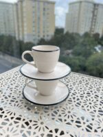 2 Kişilik Stayl Türk Kahvesi Fincanı ( mavi Detay ) - Görsel 2