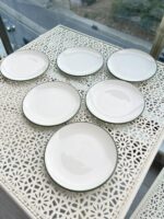 6 Adet Stayl Pasta Tabağı ( yeşil detay) - Görsel 3