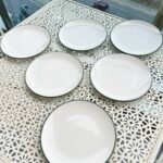 6 Adet Stayl Pasta Tabağı ( yeşil detay)