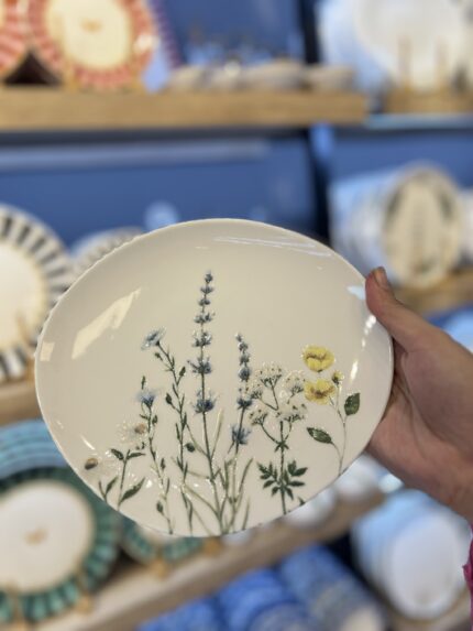 6 Adet Porselen Pasta Tabağı Flowers