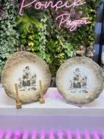 6 Adet Porselen Pasta Tabağı Charlotte Serisi - Görsel 3