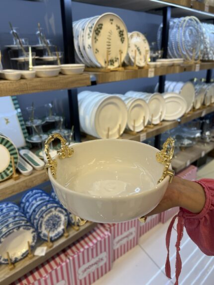 Porselen Salata İkram Kasesi çift kulplu
1 ADET