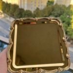 6 Adet KARE GOLD ÇERÇEVELİ SUNUM TEPSİ