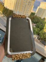 6 Adet Çift Dekorlu Gümüş Renk Tepsi - Görsel 2