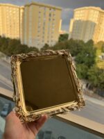 1 Adet **Sarmaşık Gold Renk Tepsi Kopyası - Görsel 4