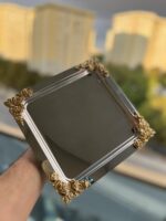 1 Adet **Nazengül Gümüş Renk Tepsi