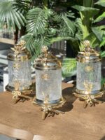 3’Lü Japon Gülü Çatlamalı Kavanoz Gold **LARGE LUXURY