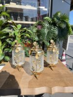 3’Lü Japon Gülü Çatlamalı Kavanoz Gold **MADLEN LUXURY - Görsel 2