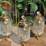 3’Lü Japon Gülü Çatlamalı  Kavanoz Gold **MADLEN  LUXURY