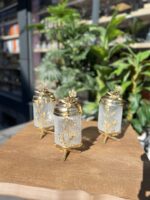 3’Lü Japon Gülü Çatlamalı Kavanoz Gold **MADLEN 2 LUXURY - Görsel 3