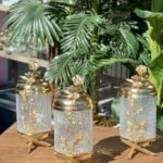 3’Lü Japon Gülü Çatlamalı  Kavanoz Gold **MADLEN 2 LUXURY